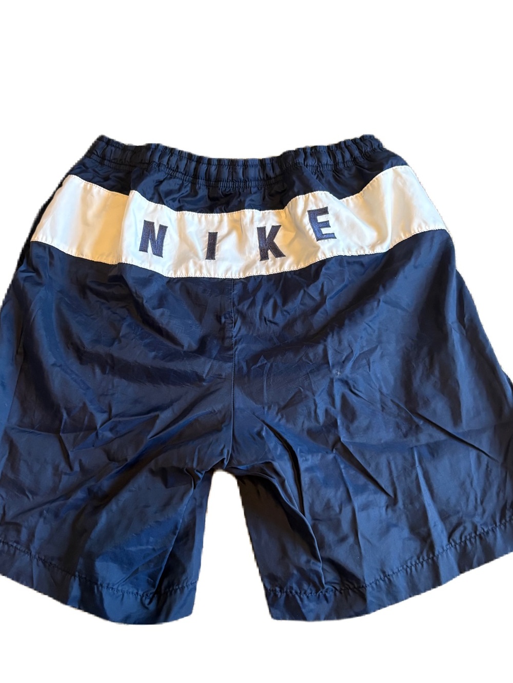 Vintage Nike Swim Trunks Shorts Medium Blue Embroidered Swoosh 90s Y2k Mesh